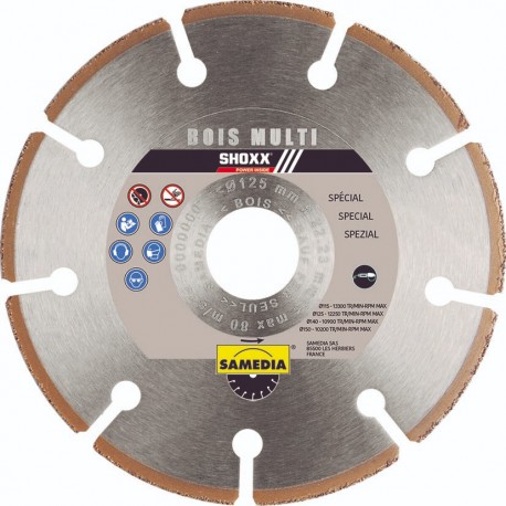 Disque diamant SHOXX Bois , PVC , Cuivre , ALU  125 mm SAMEDIA 312255