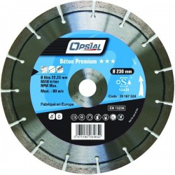 DISQUE DIAMANT BETON PREMIUM - 230 mm - OPSIAL 313360