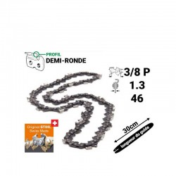 Chaîne Stihl demi-ronde 1/4 P : 1.1 - 64 entraîneurs pour 30cm 3670-000-0064