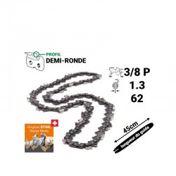 Chaîne Stihl demi-ronde 325 : 1.6 - 68 entraîneurs pour 45cm - 3689-000-0068