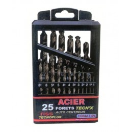 Coffret 25 forets acier...